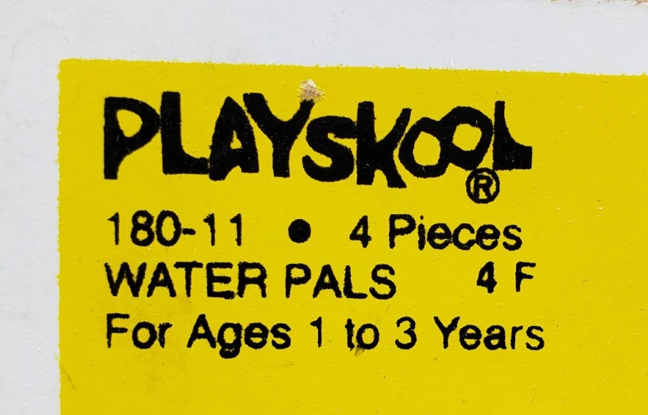 De colección 1982 Playskool "Amigos del Agua" 4 piezas Bandeja de Madera Puzzle Pez Tortuga Caracol Rana Foto 2 de 4