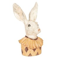 Clayre & Eef: Deko-Hase Aus Polyresin, Rosé, Gold 23 X 11 Cm, Ostern, Kaninchen