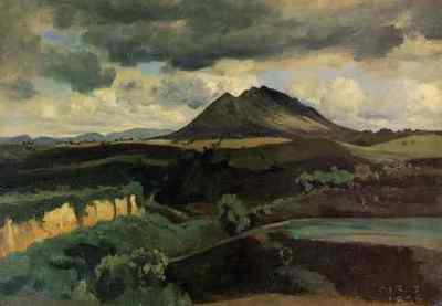 Blechschild Jean Baptiste Camille Corot La Monta Soracte A4 12x8 Aluminium