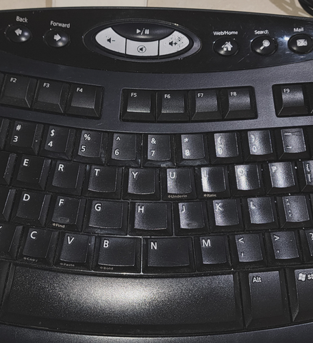 Microsoft Comfort Curve USB Keyboard 2000 Ergonomic Wired Windows v 1.0 Tested! - Photo 4/4