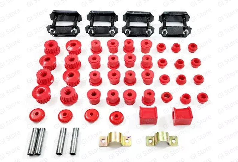 Suzuki Samurai Complete Polyurethane Suspension Leaf Spring Bushing Kit-Spl RED — 第 2/4 张图片