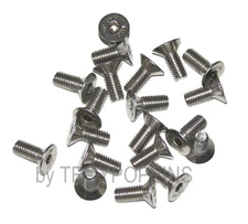 20-SS M5-0.8 X 12MM SFH SOCKET FLAT HEAD METRIC MACHINE SCREWS STAINLESS STEEL