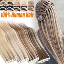 60PCS Tape-In Russian Remy Thick Human Hair Extensions Skin Weft Balayage 150G X