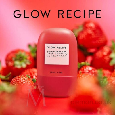 GLOW RECEPT STRAWBERRY BHA PORE-SMOOTH BLUR DROPS 30ML ORIGINAL