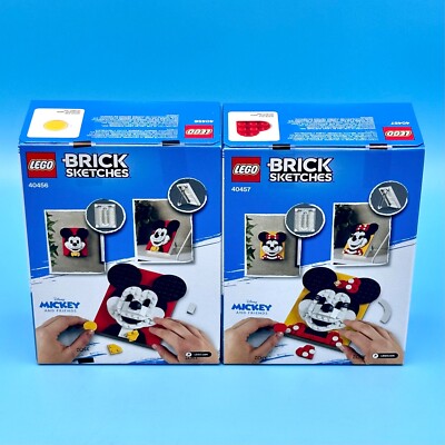 LEGO Brick Sketches Mickey & Minnie Mouse 40456 40457 Disney