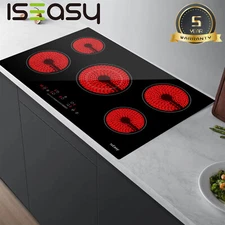 Electric Cooktop 30 Inch with 5 Burners, Built-in Ceramic Cooktop Electric Stove
