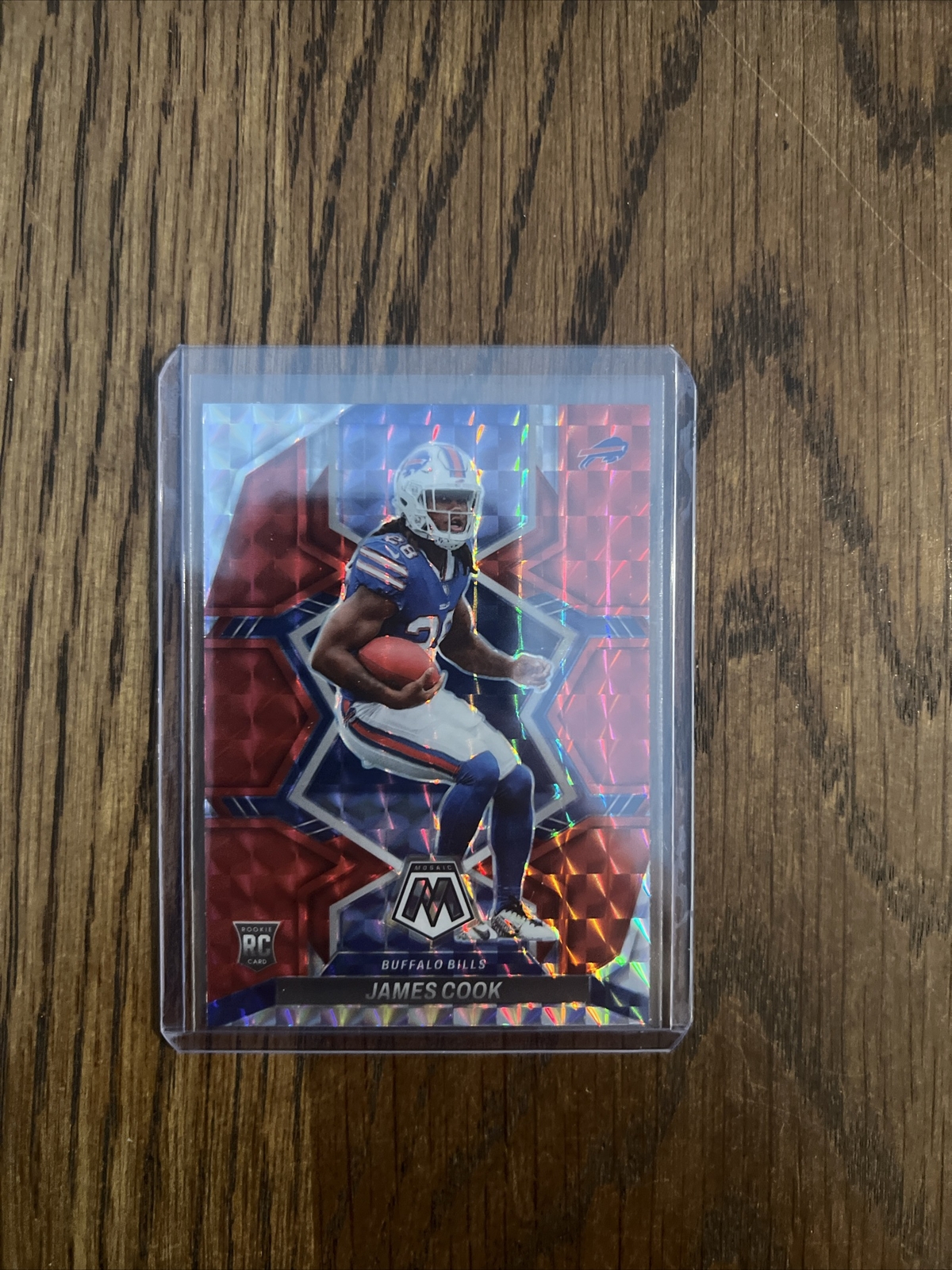 2022 Panini Mosaic Rookies Red Mosaic Prizm James Cook #309 Rookie RC