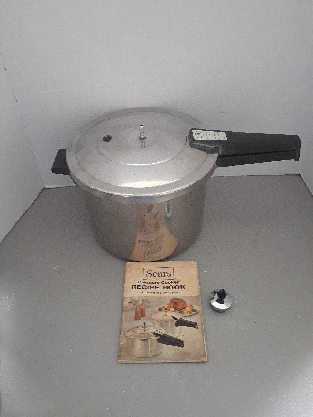 Vintage Sears 6 Qt. Stainless Steel Pressure Cooker Complete Made In