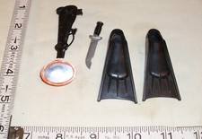 HASBRO GI JOE NAVY FROGMAN ACESSORIES 7605 1960s NICE 