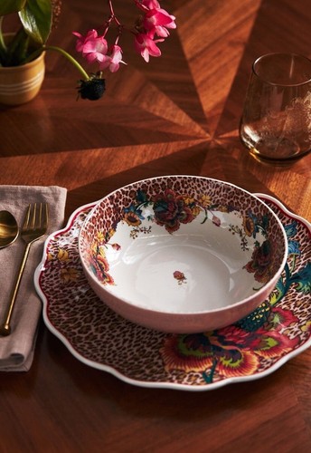 Anthropologie House of Hackney Bowl Floral Peach Romantic 7.25" 28.5 oz NEW - Picture 7 of 8