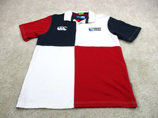 Rugby World Cup 2015 Shirt Mens Large Red Blue Canterbury Soccer Futbol Football