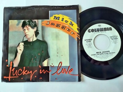 Mick Jagger - Lucky in love 7'' Vinyl US PROMO/ LONG & SHORT VERSION