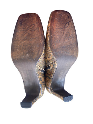 Free People Womens Cybill Heeled Ankle Boots Snakeskin  display picture 1