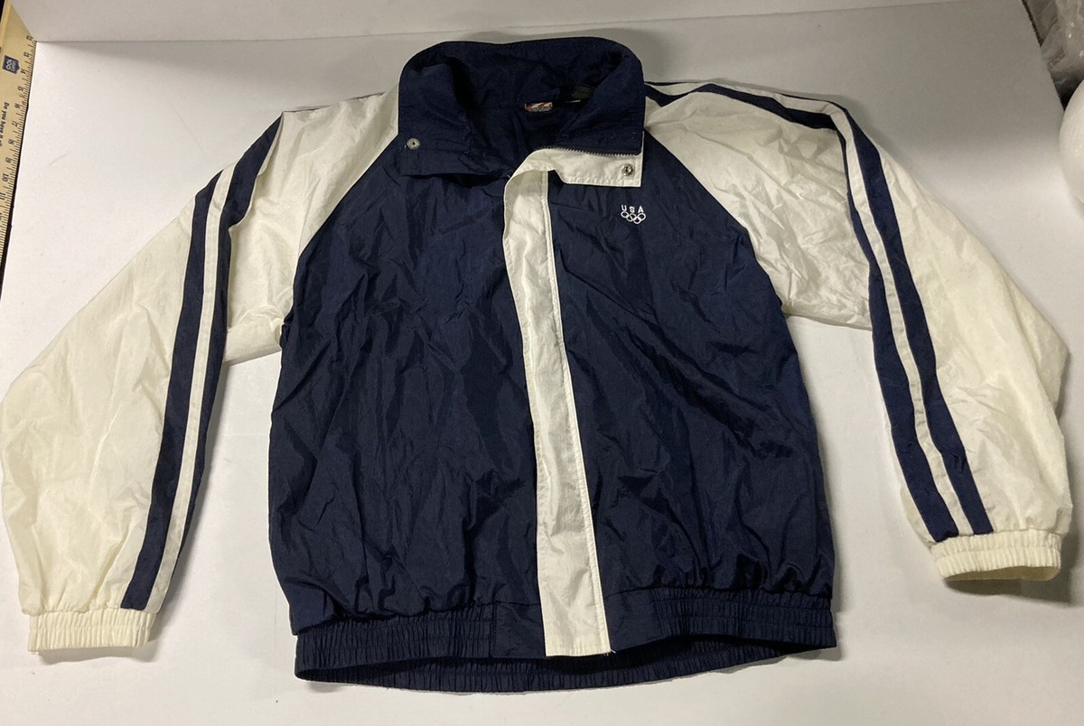 Vintage Windbreaker Jacket Men's USA Olympics JCP JCPenney Sz L