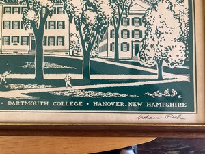 There Are Fan Benefits Rare Mid Century Graham Peck Signed Serigraph Print Dartmouth College Sublime Aksarapublic Com