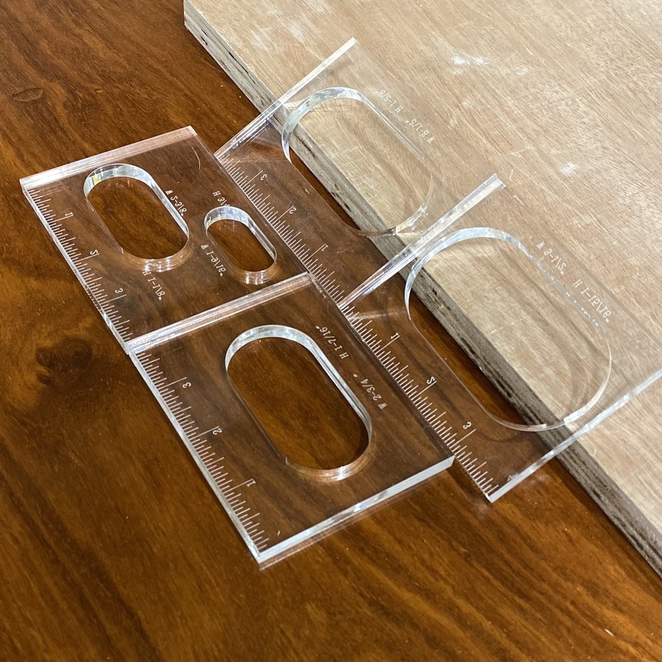 4 Pcs Router Templates for Woodworking Oval Inlay Templates Router Jig ...