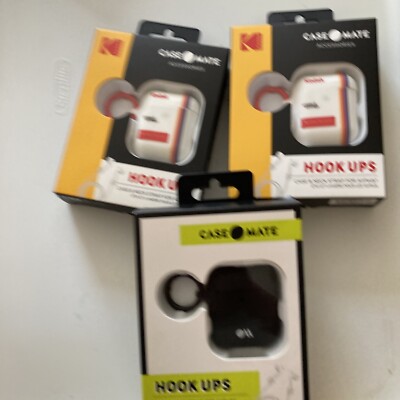 Lot Of 3 Case-Mate Protective Case for Airpods with Key ring & Neck Strap /c