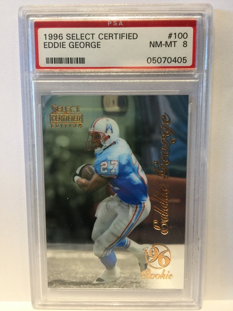 1996 SELECT CERTIFIED 100 EDDIE GEORGE ROOKIE CARD RC PSA 8 Graded 
