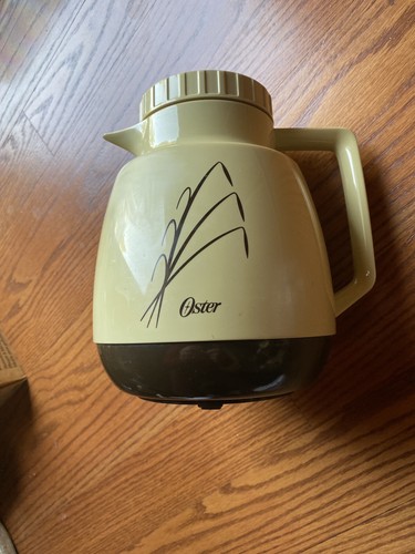 Vintage OSTER Carafe 56 oz Insulated Thermos Coffee Tea Pitcher Dial Lid - Picture 2 of 5