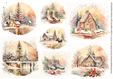 Christmas Time | A4 Rice Paper | Paper for Decoupage | Decoupage Central