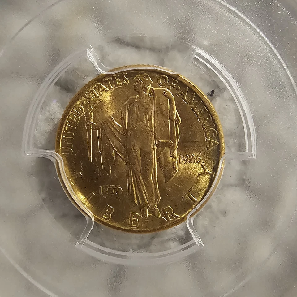 1926 GOLD $2.5 AMERICA SESQUICENTENNIAL COMMEMORATIVE COIN NGC MINT STATE 64 - Image 4 of 4