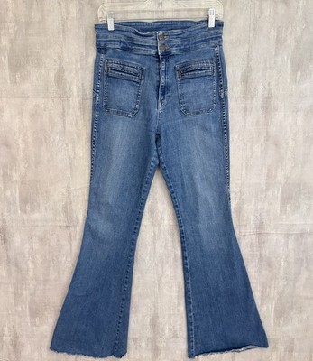 Veronica Beard Jeans Size 29 Sheridan Exaggerated Flare Denim Bell Bottoms Boho