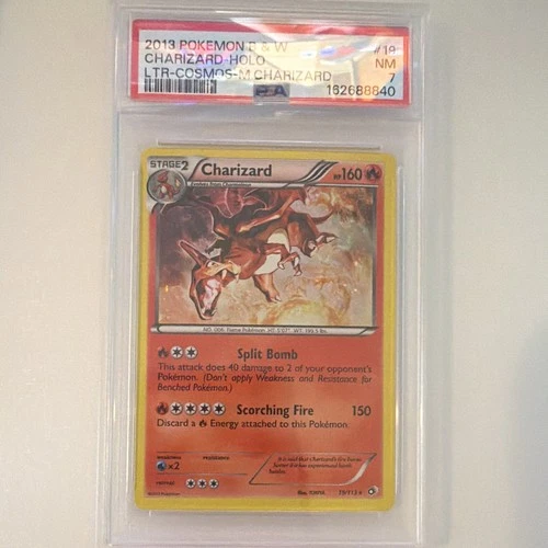 Pokemon 2013 Legendary Treasures Charizard 19/113 Cosmos Holo PSA 7