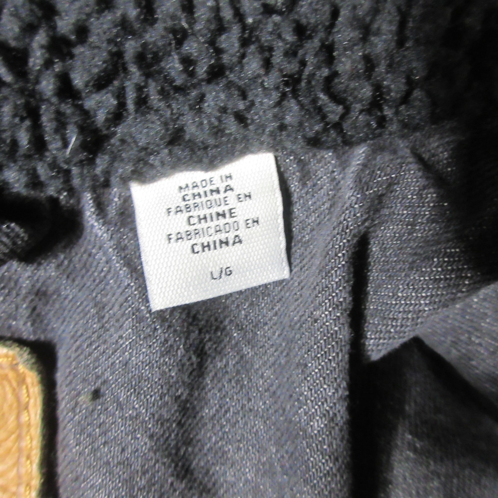 Levi's Sherpa Hybrid Trucker Jacket Mens L Black Denim Fleece EUC