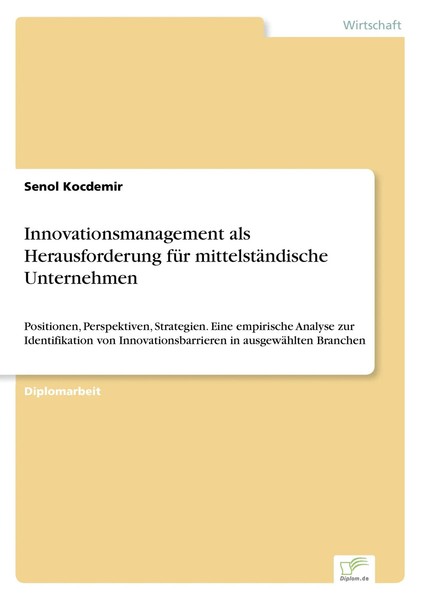 Innovationsmanagement Als Herausforderung FüR MittelstäNdische Unternehmen Buch-image