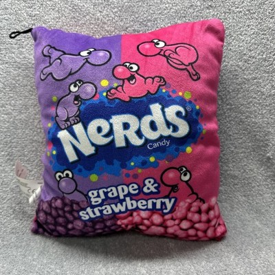 Basic Fun Nerds Candy Plush Grape & Strawberry Pillow  10  EUC