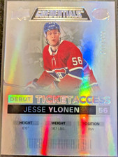2021-22 Upper Deck Credentials #6 Jesse Ylonen Debut Ticket Access Rookie /999