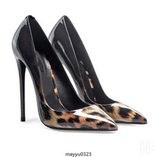Womens Pointed Toe High Heel Stiletto Leopard Pattern Slip On Shoes Clubwear