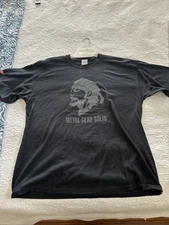 Vintage Metal Gear Solid Large Black T-Shirt Video Game Promo Konami Y2K