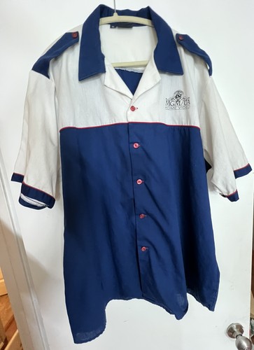 Vintage 90s MGM “King Louie” King Pin Button Down Bowling Shirt Adult Sz XL USA