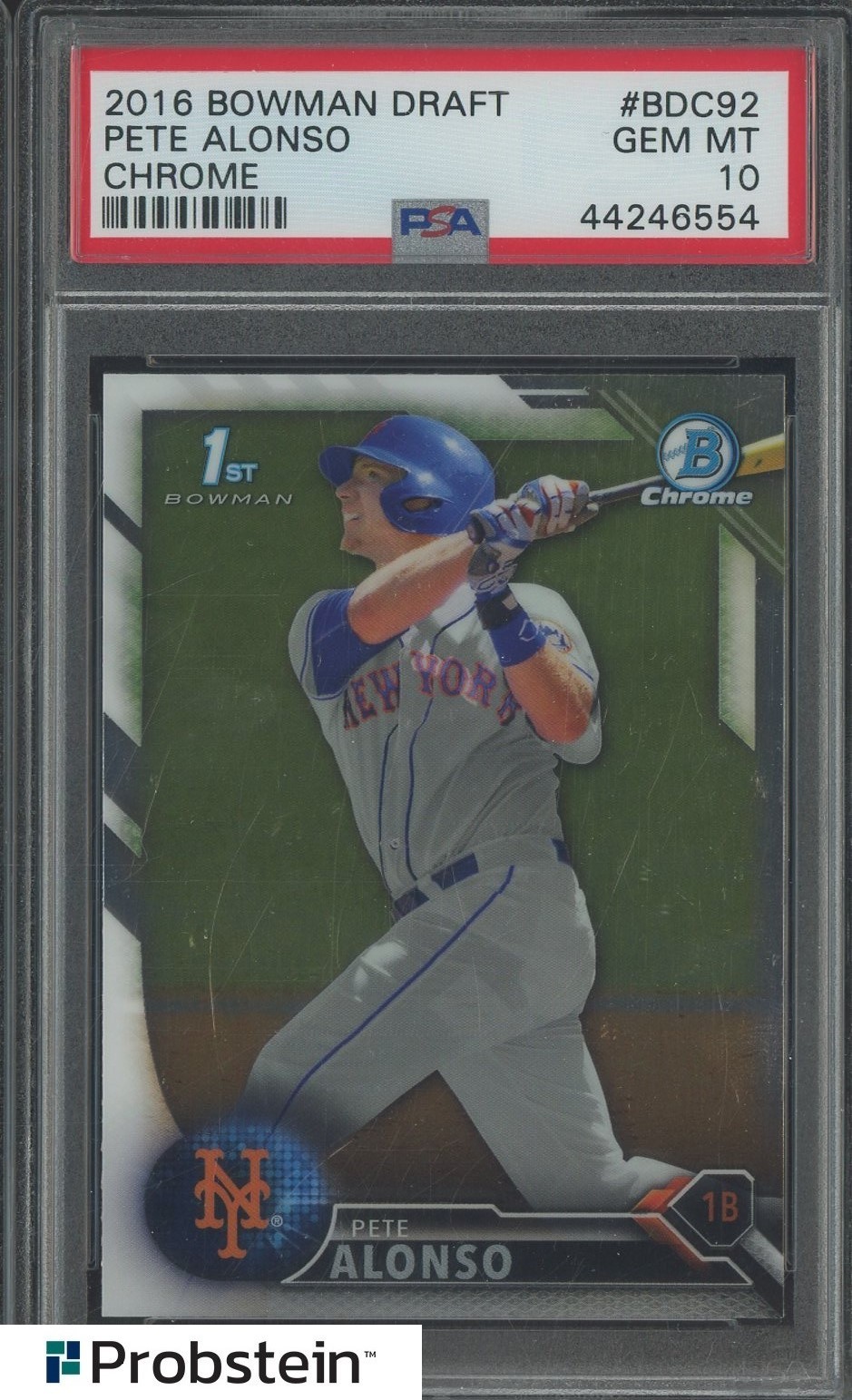 2016 Bowman Chrome Draft Pete Alonso New York Mets RC Rookie PSA 10 GEM MINT