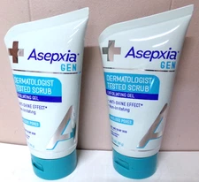 2 Asepxia GEN Facial Exfoliating Scrub Gel for Oily Skin w/ Anti-Brightness #366
