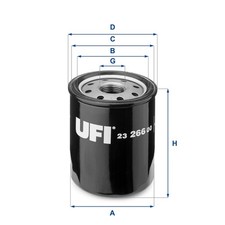 UFI Ölfilter 23.266.00 Anschraubfilter für INFINITI NISSAN NOTE MICRA K11 B13 3