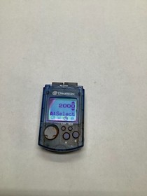 Dreamcast VMU Blue Tested working Batteries Not Included Stained water Damaged