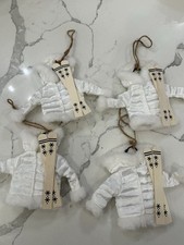 Set of 4 Ski Jacket Christmas Ornaments