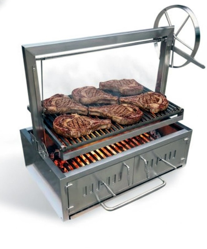 Stainless Steel Outdoor Charcoal BBQ Parrilla Santa Maria / Argentine Grill Spit