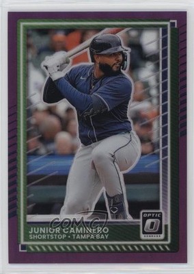 2025 Panini Donruss Optic Purple Prizm 23/49 Junior Caminero #40 o7m