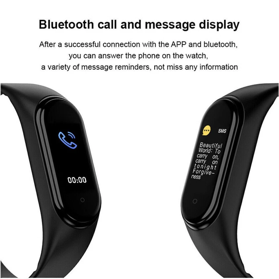 M5 Smart Band Bracelet Waterproof Blood Pressure Fitness Tracker Smart Watch - Image 4 of 4