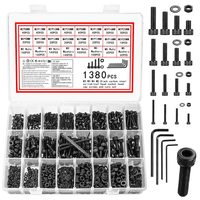 1380 X Sechskantschrauben Mit Muttern, M2 M3 M4 M5 Schrauben Set, Zylinderschrau