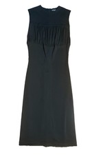 Orlando Espinoza Little Black Dress Ruched Bust Deep Cutaway Armhole Size 6