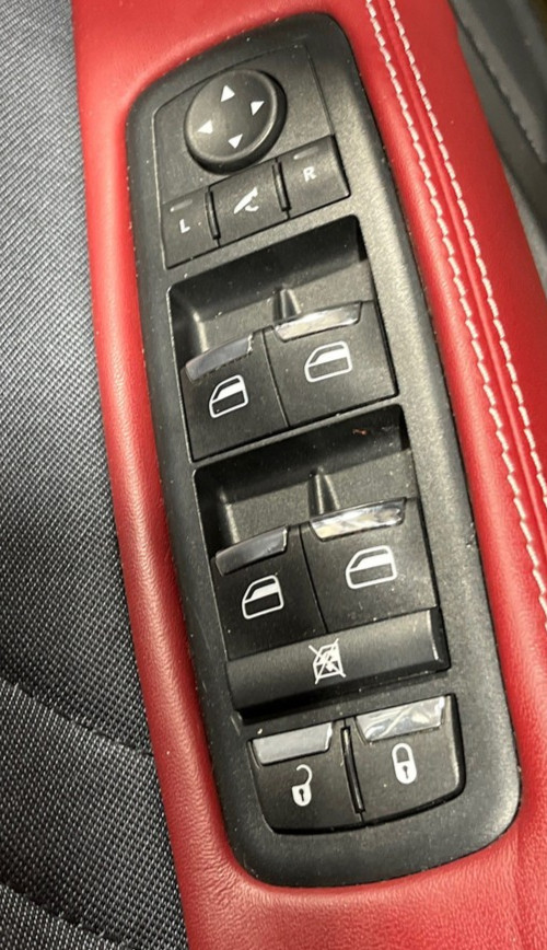 2017 Maserati Ghibli OEM Master Door Window Lock Switch Front Black Driver Left
