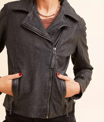 Mauritius Lamb Leather Jacket Black Womens 9/10 NEW$348