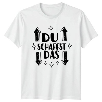 Du Schaffst Das T-Shirt Deutsch Zitat Inspirierend Viel Glück Geschenk für Sie &Ihn