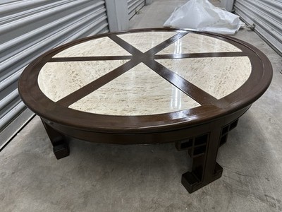 Italian Round Living TABLE With Unique Italian Marble Top 43 