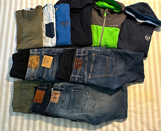 Jungen 14 teiliges Bekleidungspaket Gr.164/168 Hosen Jacke Shirts Marken