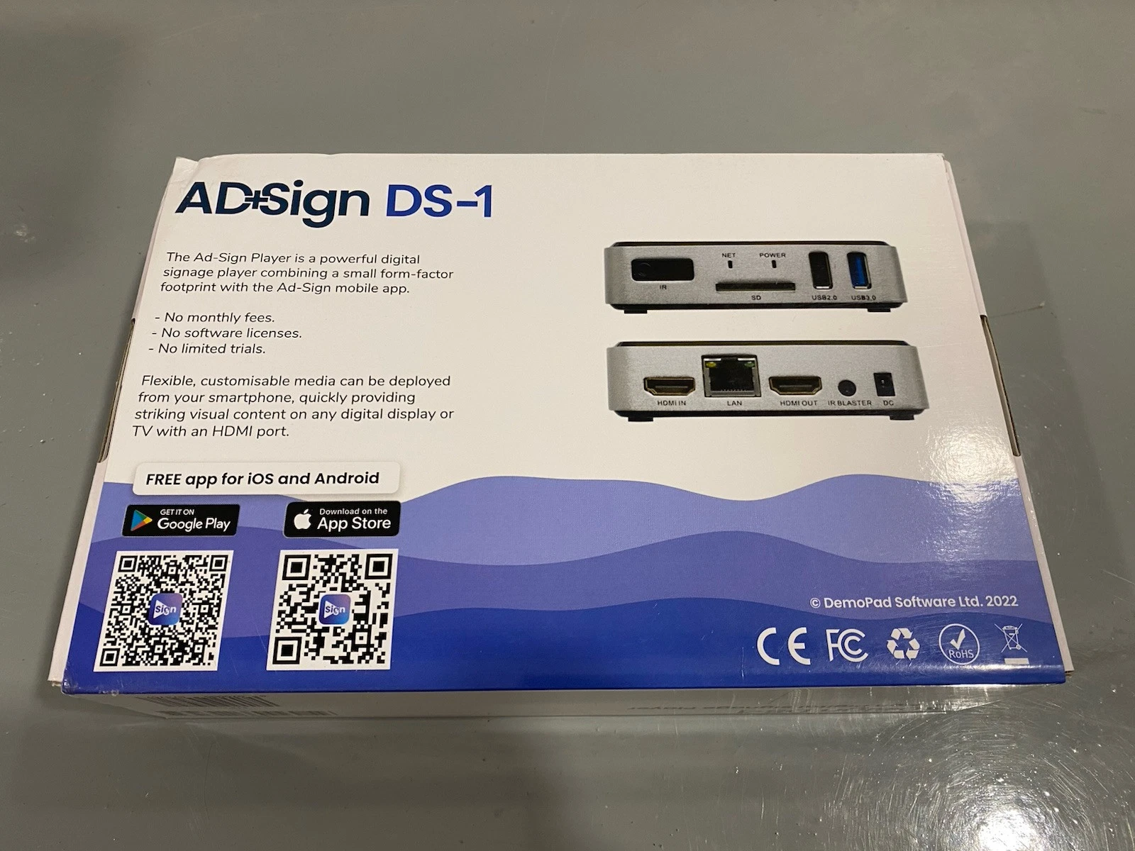 AD+SIGN DS-1 Digital Signage Media Player Brand New Multiple Available 3